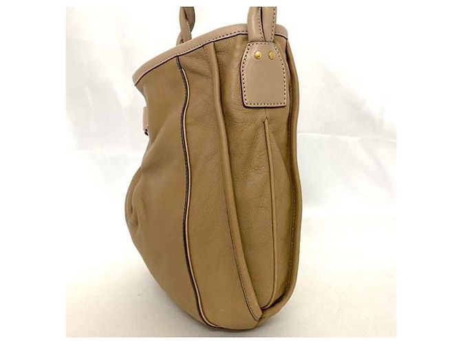 Borsa a spalla in pelle beige e marrone Chloé - vista 5