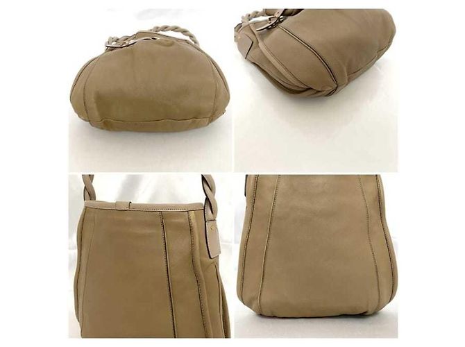 Borsa a spalla in pelle beige e marrone Chloé - vista 8