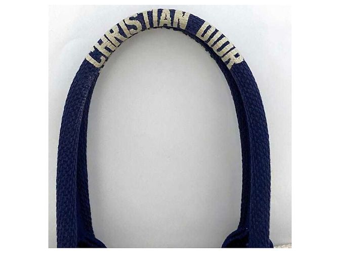 Borsa Christian Dior Book Tote Bianco Rosso Blu navy - vista 11
