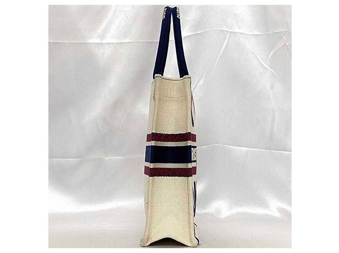 Borsa Christian Dior Book Tote Bianco Rosso Blu navy - vista 3