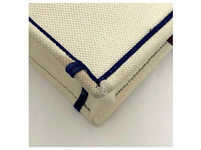 Borsa Christian Dior Book Tote Bianco Rosso Blu navy - vista 6