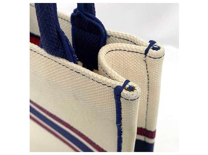 Borsa Christian Dior Book Tote Bianco Rosso Blu navy - vista 9