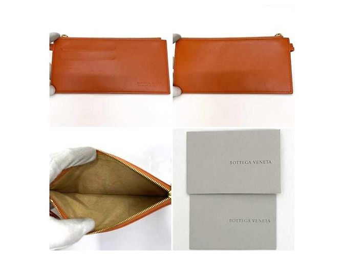 Oranger Leder-Shopper von Bottega Veneta - Ansicht 11