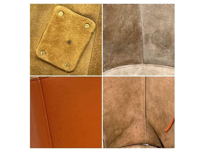 Oranger Leder-Shopper von Bottega Veneta - Ansicht 7