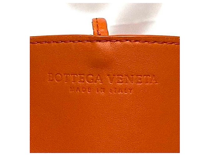 Oranger Leder-Shopper von Bottega Veneta - Ansicht 8