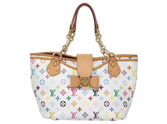 LOUIS VUITTON Monogramm Multicolor Annie GM Tote Bag Weiß M40303 LV Auth BA798M - Ansicht 2