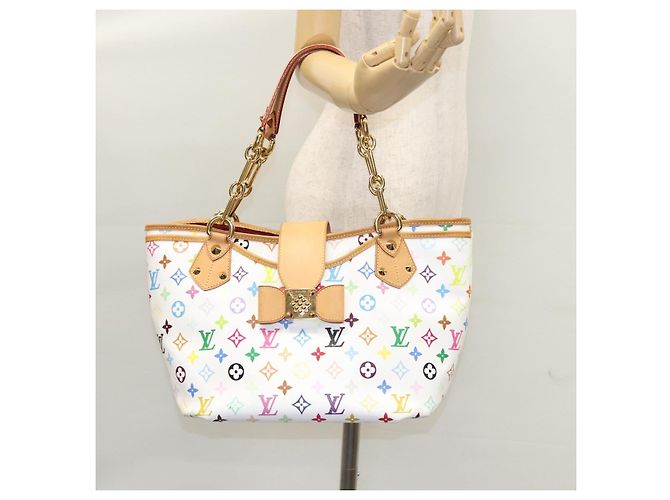 LOUIS VUITTON Monogramm Multicolor Annie GM Tote Bag Weiß M40303 LV Auth BA798M - Ansicht 24