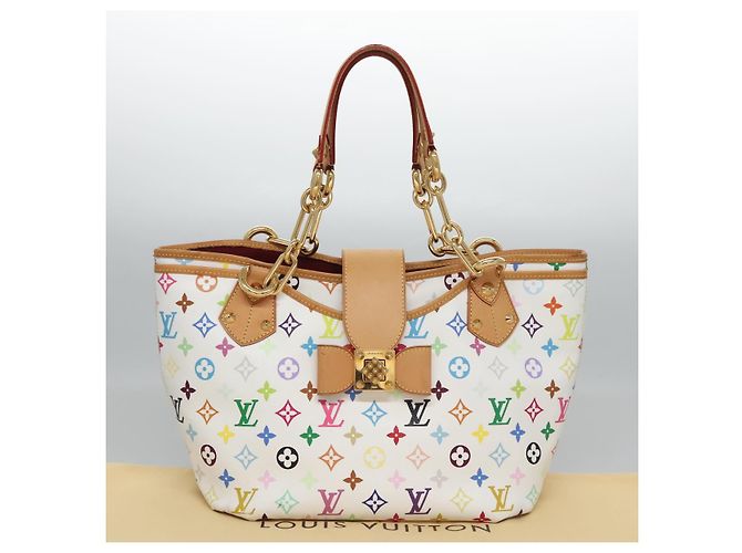 LOUIS VUITTON Monogramm Multicolor Annie GM Tote Bag Weiß M40303 LV Auth BA798M - Ansicht 25