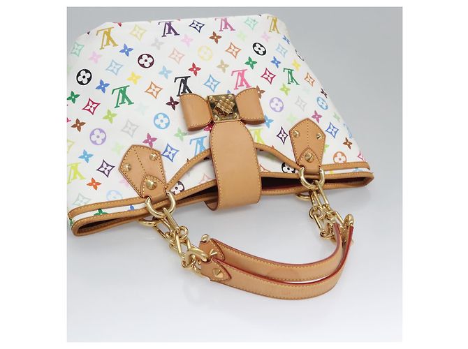 LOUIS VUITTON Monogramm Multicolor Annie GM Tote Bag Weiß M40303 LV Auth BA798M - Ansicht 6