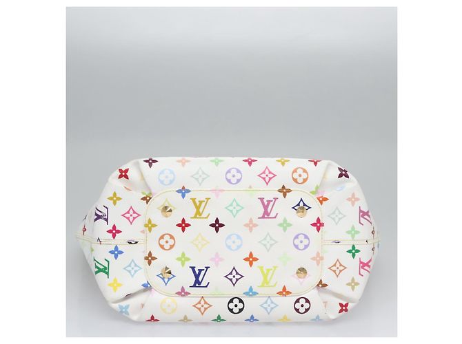 LOUIS VUITTON Monogramm Multicolor Annie GM Tote Bag Weiß M40303 LV Auth BA798M - Ansicht 9