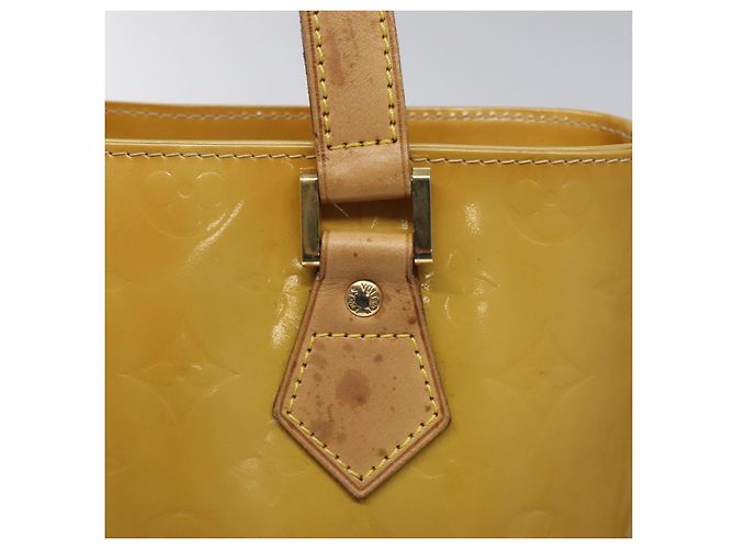 LOUIS VUITTON Monogram Vernis Houston Borsa a Mano Beige M91004 LV Auth ki5519 - vista 14