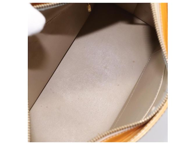 LOUIS VUITTON Monogram Vernis Houston Borsa a Mano Beige M91004 LV Auth ki5519 - vista 17