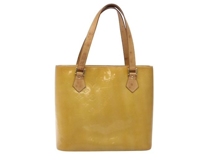 LOUIS VUITTON Monogram Vernis Houston Borsa a Mano Beige M91004 LV Auth ki5519 - vista 2
