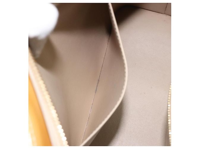 LOUIS VUITTON Monogram Vernis Houston Borsa a Mano Beige M91004 LV Auth ki5519 - vista 21