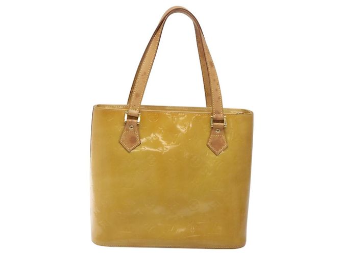 LOUIS VUITTON Monogram Vernis Houston Borsa a Mano Beige M91004 LV Auth ki5519 - vista 3