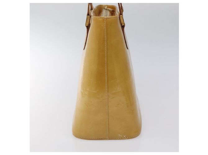 LOUIS VUITTON Monogram Vernis Houston Borsa a Mano Beige M91004 LV Auth ki5519 - vista 5