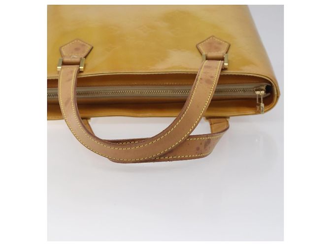 LOUIS VUITTON Monogram Vernis Houston Borsa a Mano Beige M91004 LV Auth ki5519 - vista 7