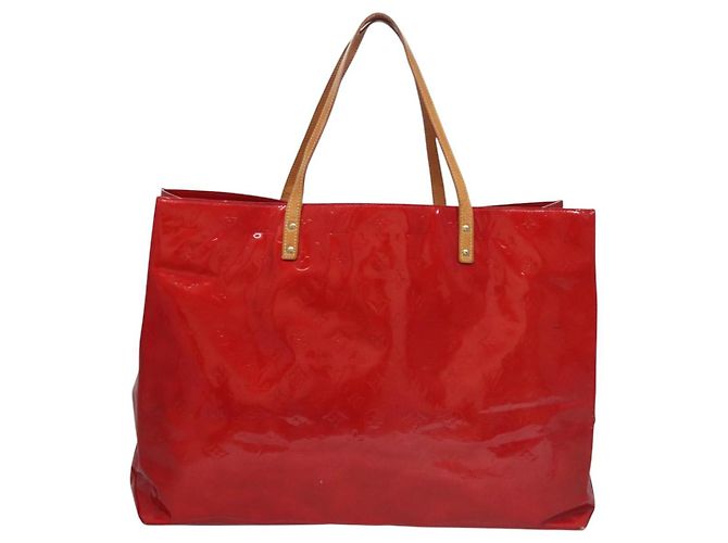 LOUIS VUITTON Monogram Vernis Reade GM Borsa Tote Rossa M91084 LV Auth ti2876 Rosso - vista 3