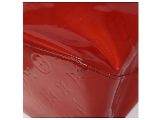 LOUIS VUITTON Monogram Vernis Reade MM Borsa a Mano Rossa M91086 LV Auth KD215 Rosso - vista 10