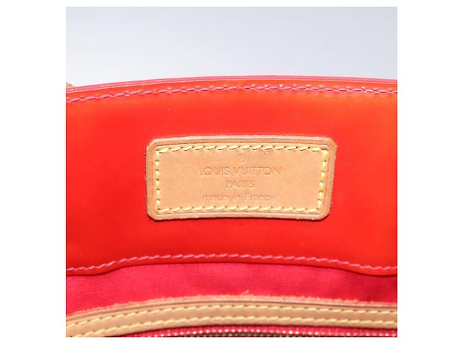 LOUIS VUITTON Monogram Vernis Reade MM Borsa a Mano Rossa M91086 LV Auth KD215 Rosso - vista 15