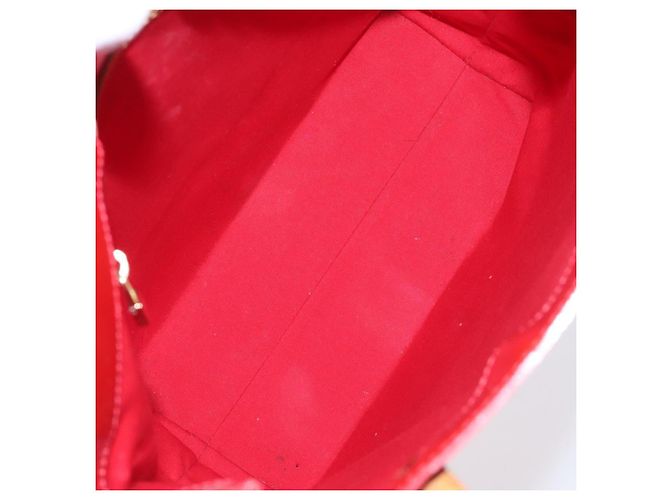LOUIS VUITTON Monogram Vernis Reade MM Borsa a Mano Rossa M91086 LV Auth KD215 Rosso - vista 16