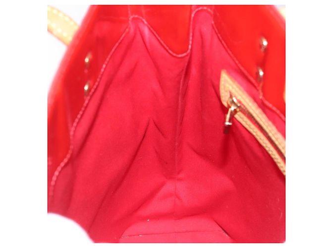 LOUIS VUITTON Monogram Vernis Reade MM Borsa a Mano Rossa M91086 LV Auth KD215 Rosso - vista 18