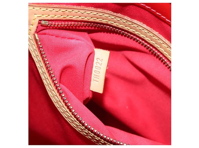 LOUIS VUITTON Monogram Vernis Reade MM Borsa a Mano Rossa M91086 LV Auth KD215 Rosso - vista 20