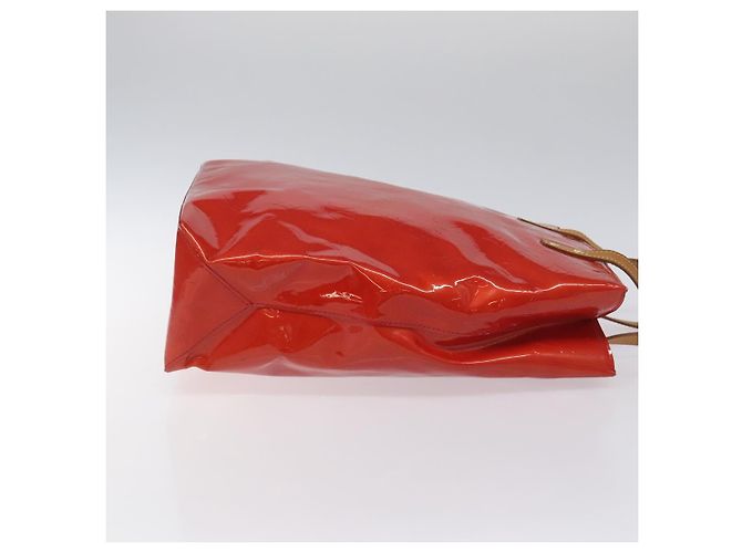 LOUIS VUITTON Monogram Vernis Reade MM Borsa a Mano Rossa M91086 LV Auth KD215 Rosso - vista 4