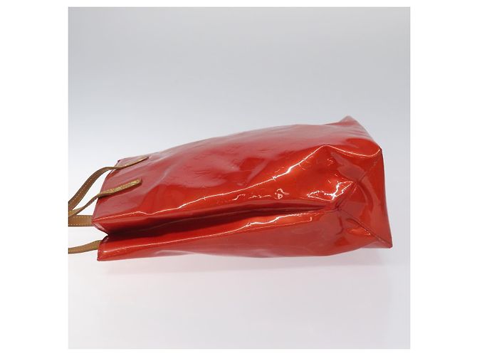 LOUIS VUITTON Monogram Vernis Reade MM Borsa a Mano Rossa M91086 LV Auth KD215 Rosso - vista 5