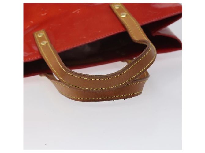 LOUIS VUITTON Monogram Vernis Reade MM Borsa a Mano Rossa M91086 LV Auth KD215 Rosso - vista 7