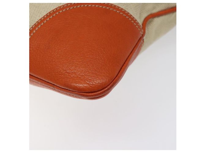 PRADA Borsa a mano in tela beige argento Auth EC559 - vista 10