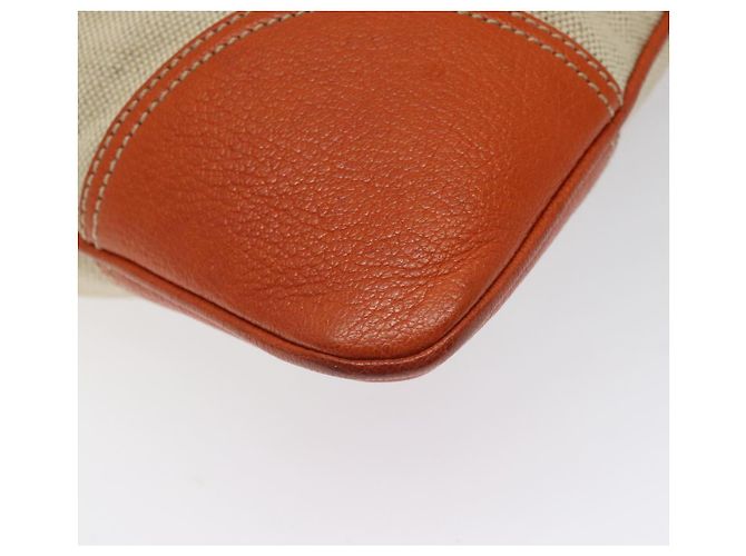 PRADA Borsa a mano in tela beige argento Auth EC559 - vista 11