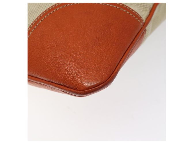 PRADA Borsa a mano in tela beige argento Auth EC559 - vista 12