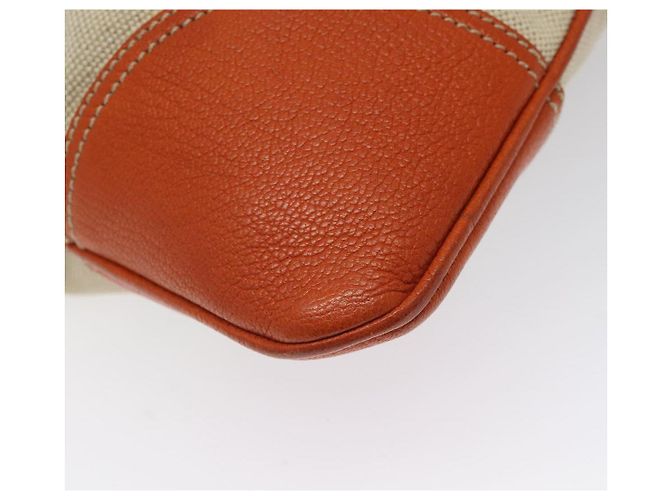 PRADA Borsa a mano in tela beige argento Auth EC559 - vista 13