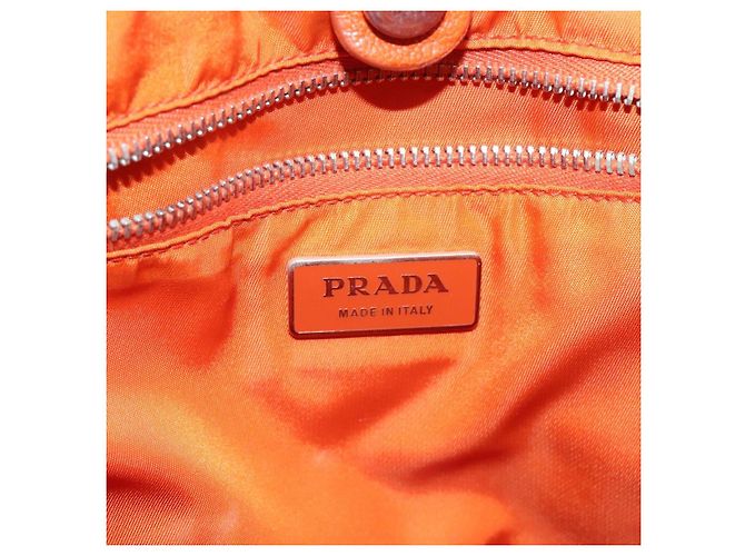 PRADA Borsa a mano in tela beige argento Auth EC559 - vista 15