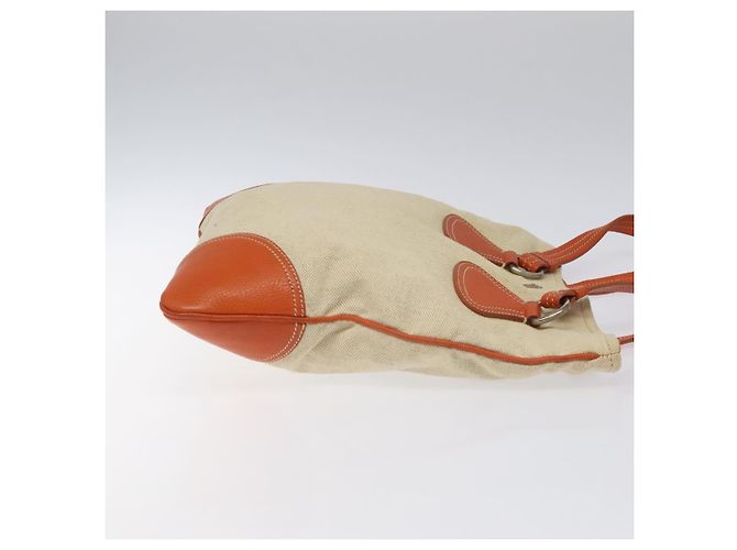PRADA Borsa a mano in tela beige argento Auth EC559 - vista 4