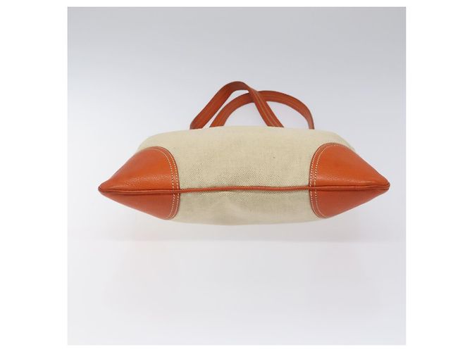 PRADA Borsa a mano in tela beige argento Auth EC559 - vista 9