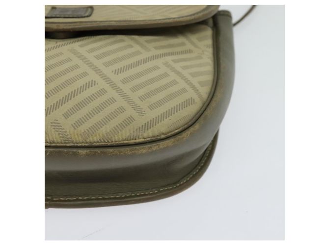 Bolsa de ombro GIVENCHY em lona de couro bege ouro Auth bs23699 Dourado - vista 12