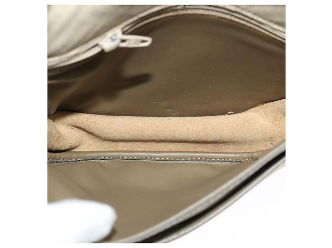 Bolsa de ombro GIVENCHY em lona de couro bege ouro Auth bs23699 Dourado - vista 17
