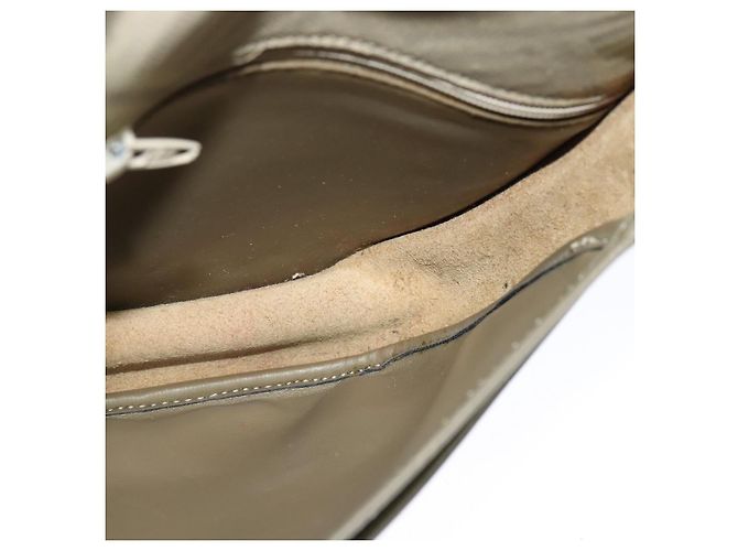 Bolsa de ombro GIVENCHY em lona de couro bege ouro Auth bs23699 Dourado - vista 18