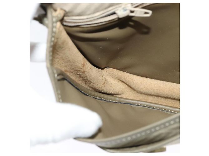 Bolsa de ombro GIVENCHY em lona de couro bege ouro Auth bs23699 Dourado - vista 19