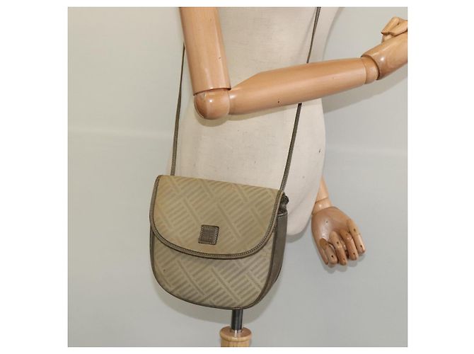 Bolsa de ombro GIVENCHY em lona de couro bege ouro Auth bs23699 Dourado - vista 22