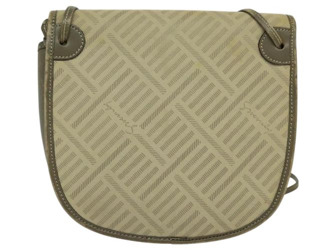 Bolsa de ombro GIVENCHY em lona de couro bege ouro Auth bs23699 Dourado - vista 3