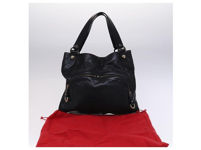 BALLY Borsa a Spalla Tela Pelle 2Set Beige Nero Auth bs23228 - vista 10