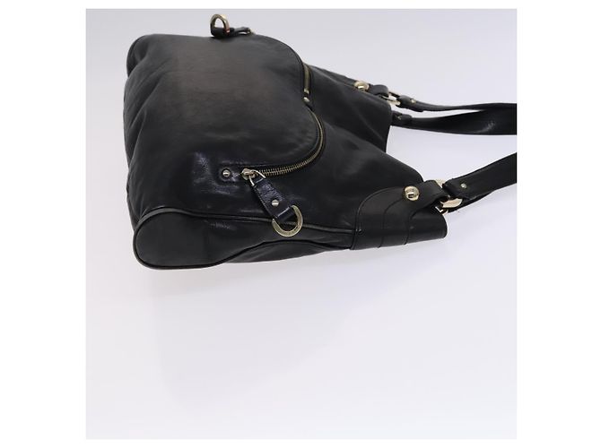 BALLY Borsa a Spalla Tela Pelle 2Set Beige Nero Auth bs23228 - vista 13
