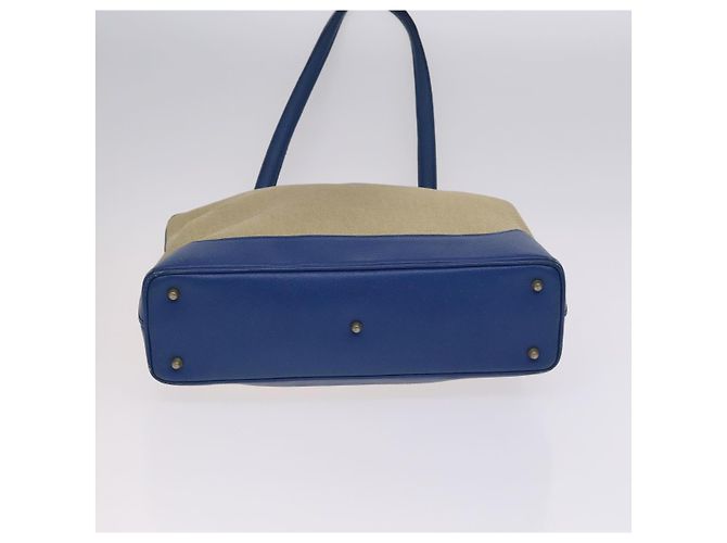 BALLY Borsa a Spalla Tela Pelle 2Set Beige Nero Auth bs23228 - vista 7