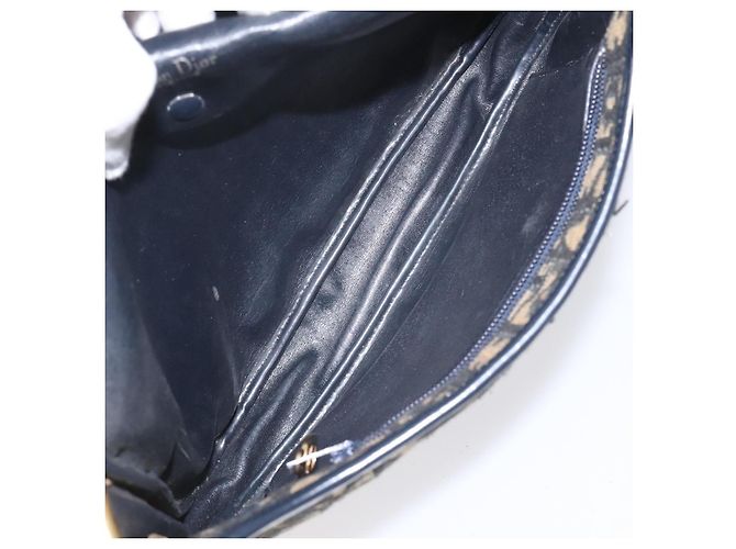 Borsa a spalla in tela Trotter Christian Dior blu navy Auth BD835 - vista 17