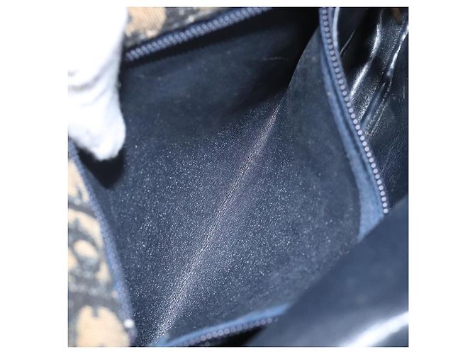 Borsa a spalla in tela Trotter Christian Dior blu navy Auth BD835 - vista 20