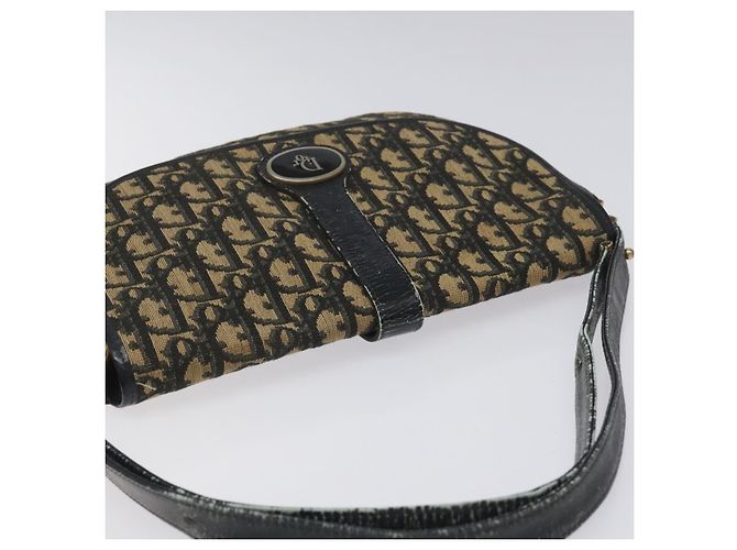 Borsa a spalla in tela Trotter Christian Dior blu navy Auth BD835 - vista 6