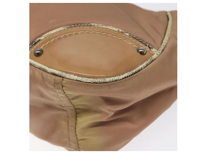 Borsa a Spalla PRADA Nylon Beige Auth EC614 - vista 10